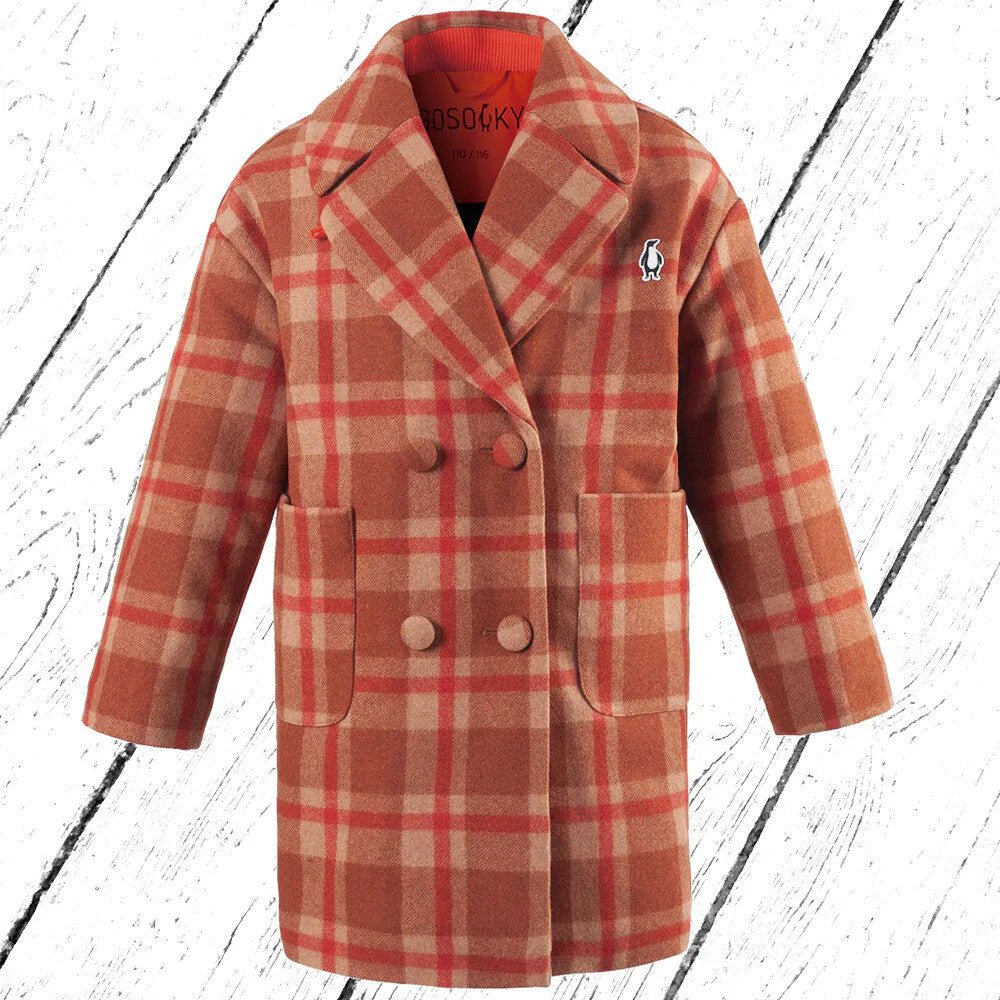Gosoaky® Happy panda™ gyapjúkabát - Ochre check - Gosoaky - Felsőruházat