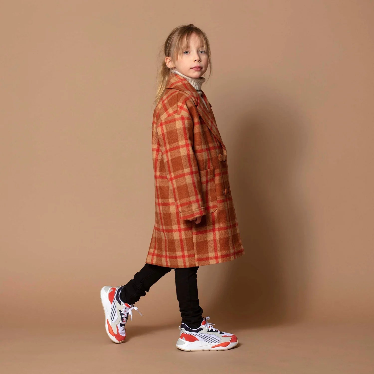 Gosoaky® Happy panda™ gyapjúkabát - Ochre check - Gosoaky - Felsőruházat