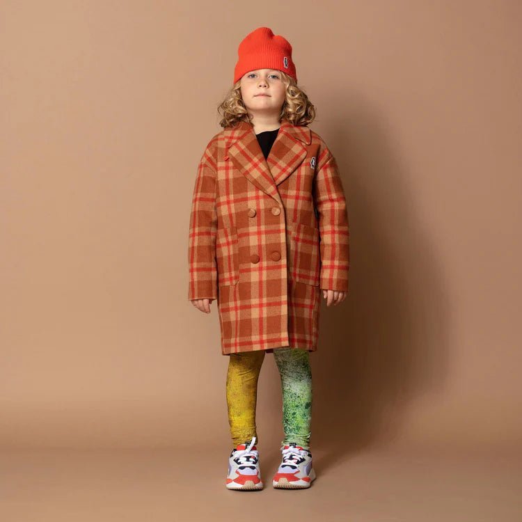 Gosoaky® Happy panda™ gyapjúkabát - Ochre check - Gosoaky - Felsőruházat