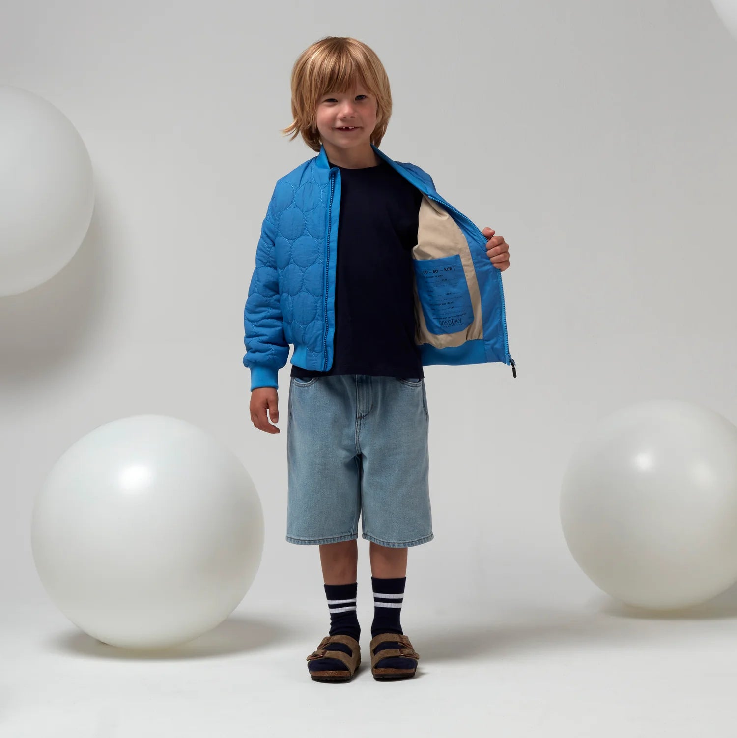 Gosoaky® PIG OUT - azure blue steppelt bomber kabát - Gosoaky - Felsőruházat - OduStore