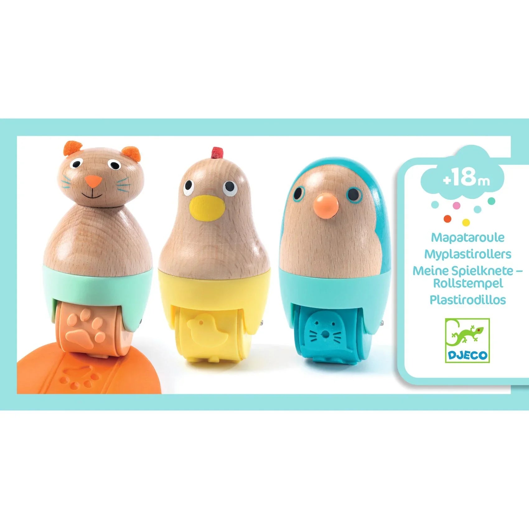 Djeco Dough Molding Set, Playdough Rolling Stamp