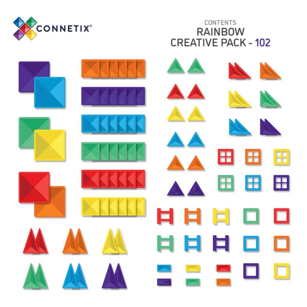 Connetix® Rainbow Creative pack - 102db-os