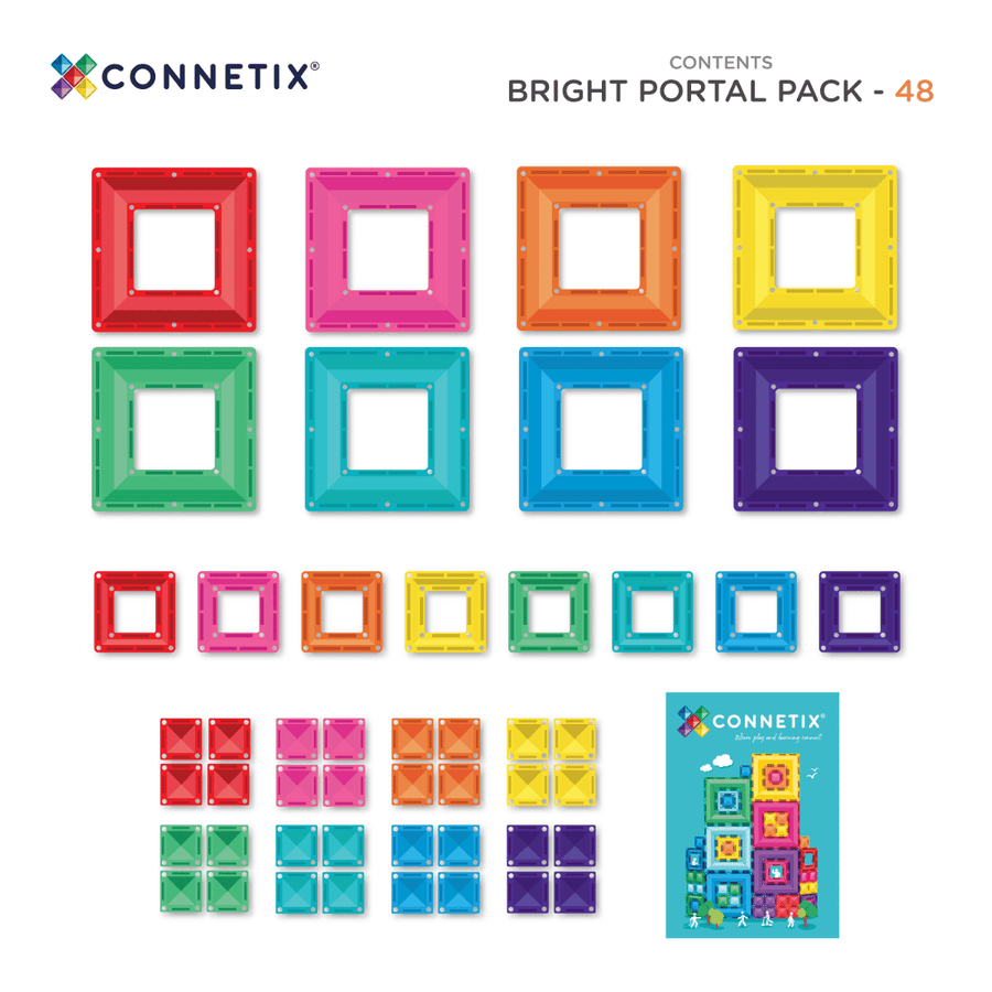 Connetix Bright Portal Pack 48 db-os