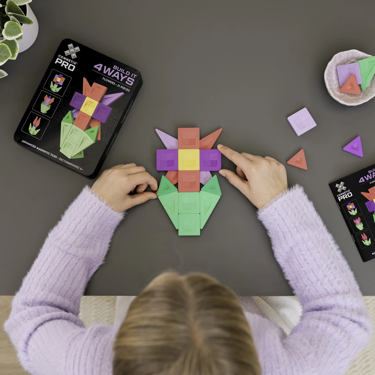 Connetix PRO Build It 4 Ways Flowers Pack 21 db-os - Virágépítő