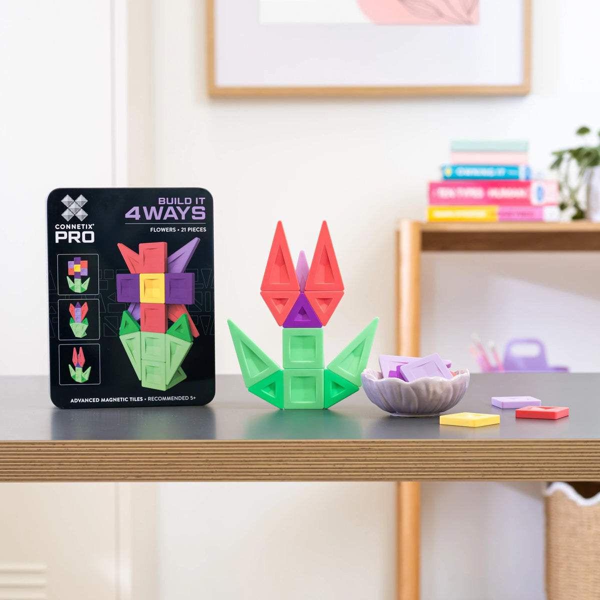 Connetix PRO Build It 4 Ways Flowers Pack 21 db-os - Virágépítő