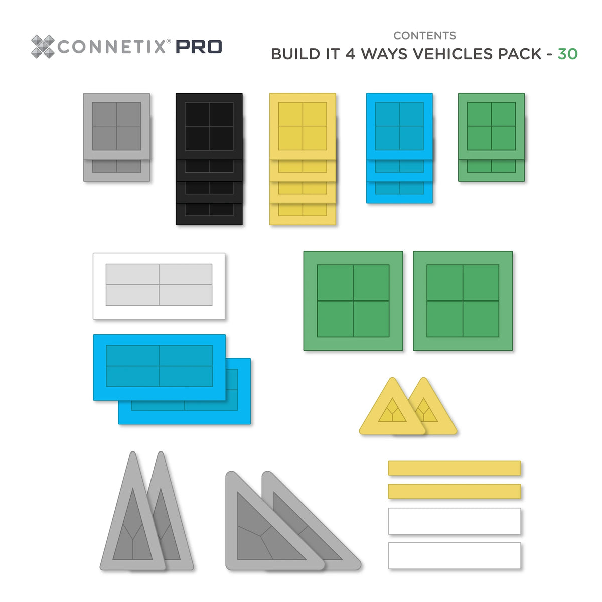 Connetix PRO Build It 4 Ways Vehicles Pack 30 db-os - Járműépítő