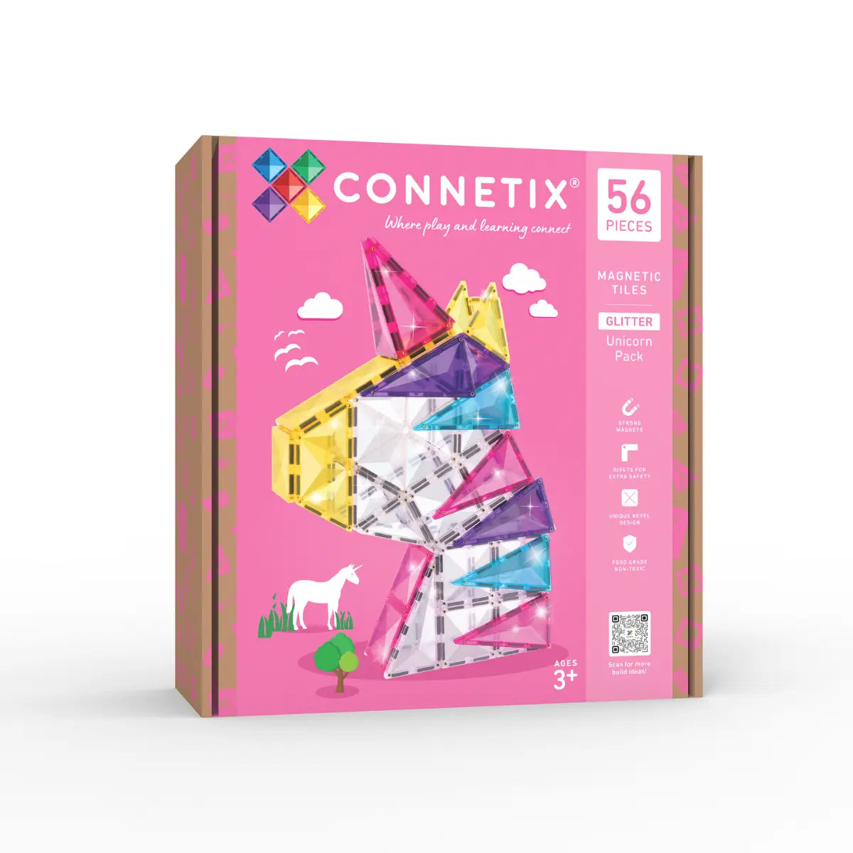 Connetix Glitter Unicorn Pack 56 db-os