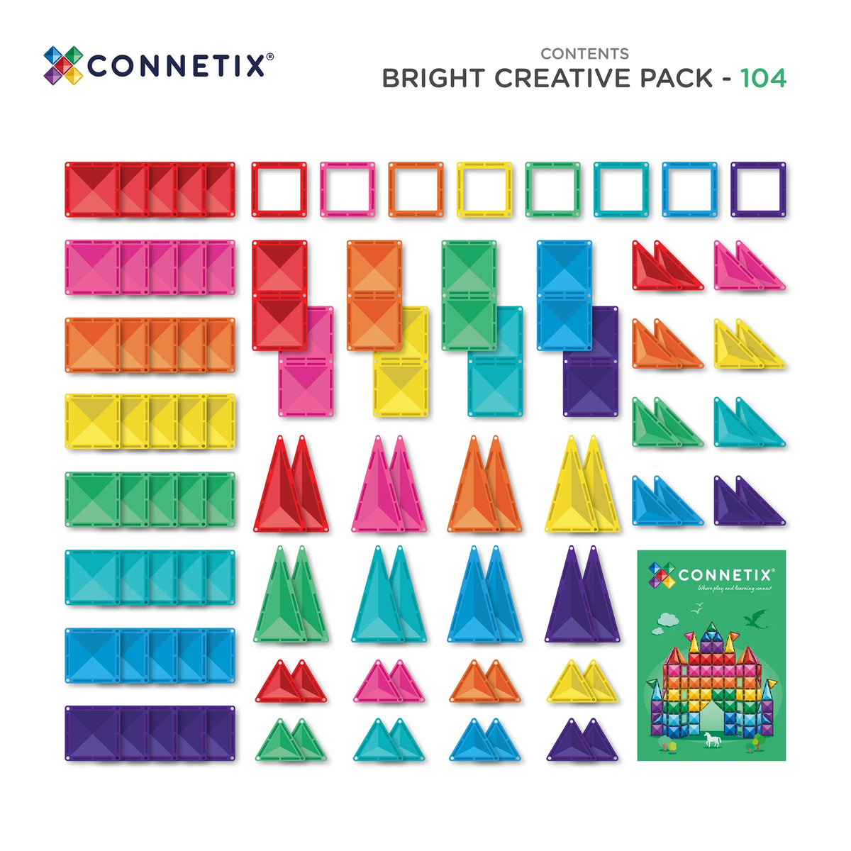 Connetix Bright Creative Pack 104 db-os