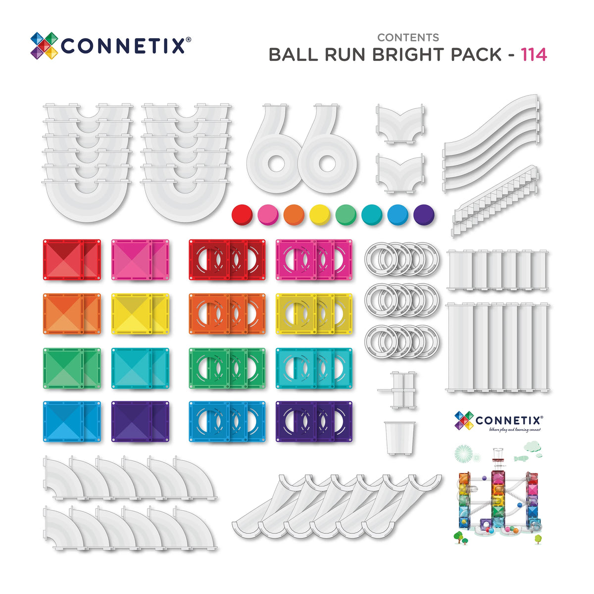 Connetix Ball Run Galaxy Pack 114 db-os