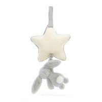 Jellycat® Bashful Silver Bunny Musical Pull - Jellycat - Plüssök - OduStore