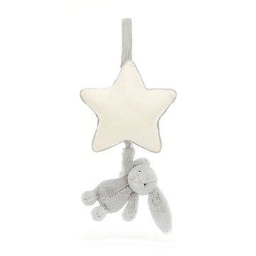 Jellycat® Bashful Silver Bunny Musical Pull - Jellycat - Plüssök - OduStore