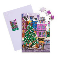 Galison Joy Laforme Christmas Square Greeting Card Puzzle