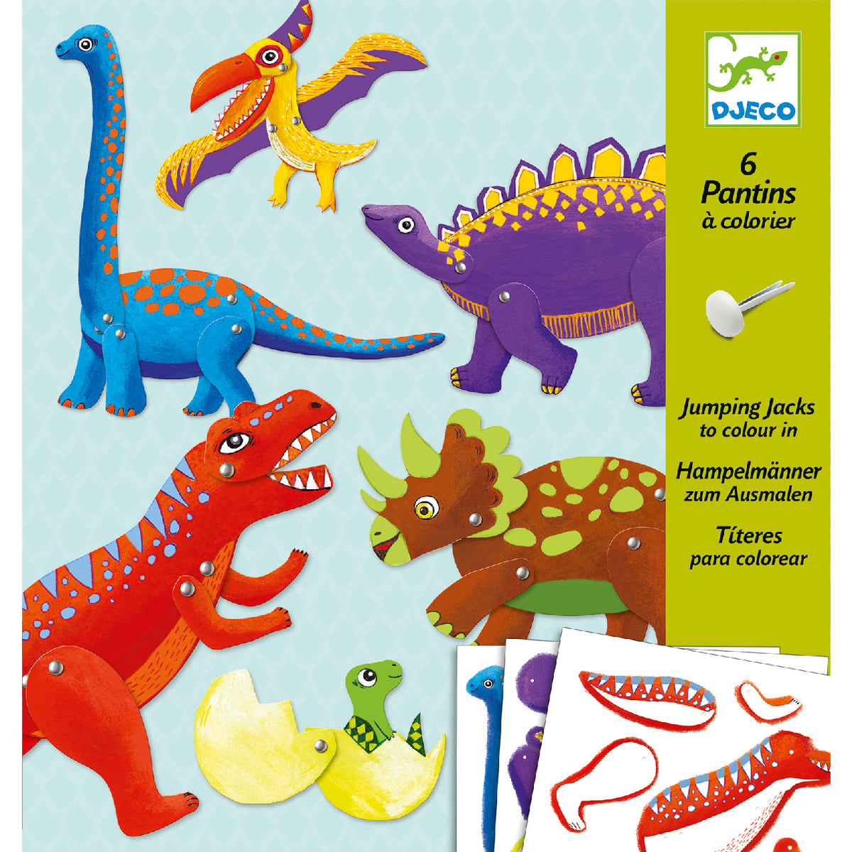 Djeco - Kapcsos képkészítés - Dinszauruszok - Dinos