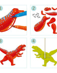 Djeco - Kapcsos képkészítés - Dinszauruszok - Dinos