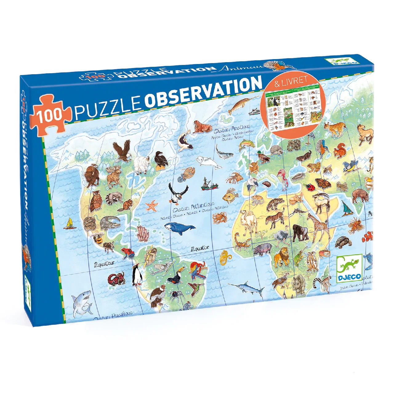 Djeco Megfigyeltető puzzle - Föld állatai