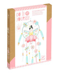 Lotusz tündér DIY álomfogó kreatív készlet gyerekeknek, színes tollakkal és virág mintával