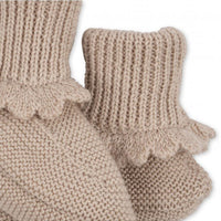 Konges Sløjd® Bézs kötött baba cipő - 3 - 6m - Konges Sløjd - Lábbeli > Cipő