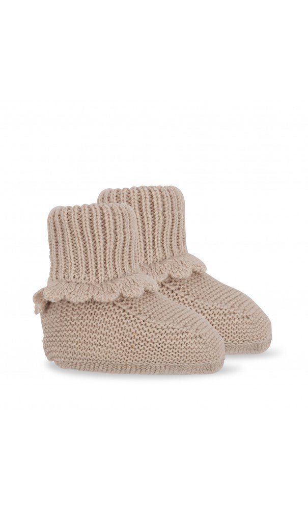 Konges Sløjd® Bézs kötött baba cipő - 3 - 6m - Konges Sløjd - Lábbeli > Cipő
