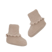 Konges Sløjd® Bézs kötött baba cipő - 3 - 6m - Konges Sløjd - Lábbeli > Cipő