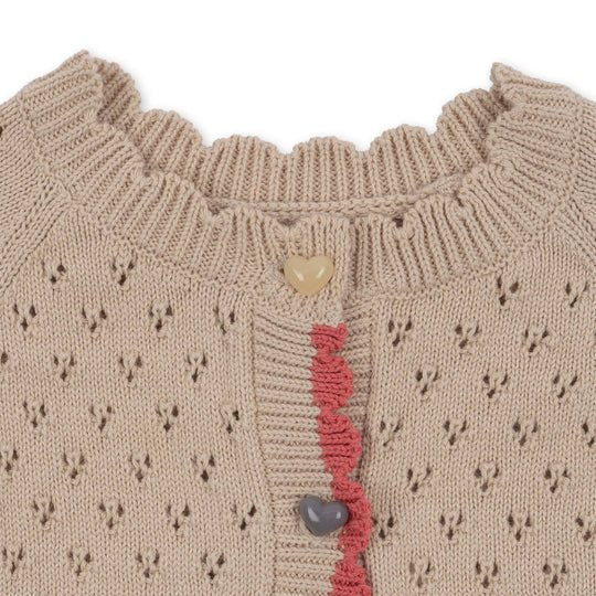 Konges Sløjd® Ellen knit cardigan - Sand collar - Konges Sløjd - Felsők és pulóverek