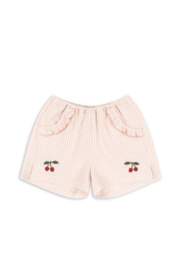 Konges Sløjd® Ellie fodros rövidnadrág - Peony Stripe - Konges Sløjd - Nadrágok és Rövidnadrágok - OduStore