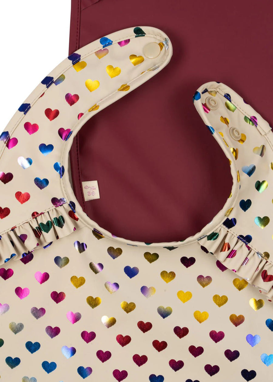 Konges Sløjd® Előke 2db - coeur glitter/sangria - Konges Sløjd - Étkészlet - OduStore