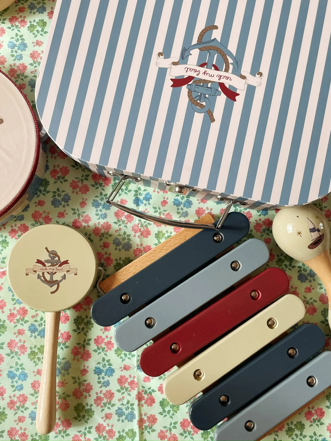 Konges Slojd® Fa hangszerkészlet - Dot/sailor - Konges Sløjd - Gyerekjátékok - OduStore