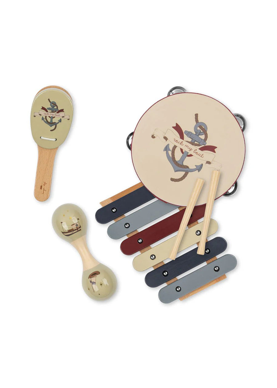 Konges Slojd® Fa hangszerkészlet - Dot/sailor - Konges Sløjd - Gyerekjátékok - OduStore