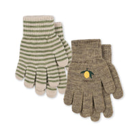 Konges Sløjd® Filla kesztyű - Lemon/Stripe - Konges Sløjd - Sapka, sál, kesztyű - OduStore