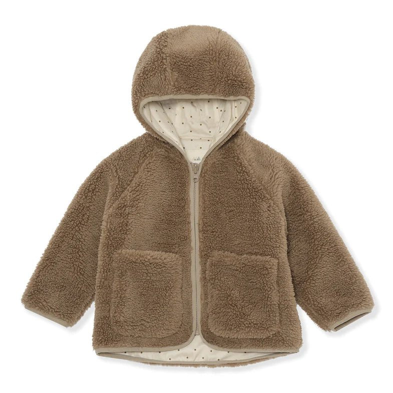 Konges Sløjd® Grizz teddy kardigán - Dark brown - OduStore - Felsők és pulóverek - Konges Sløjd