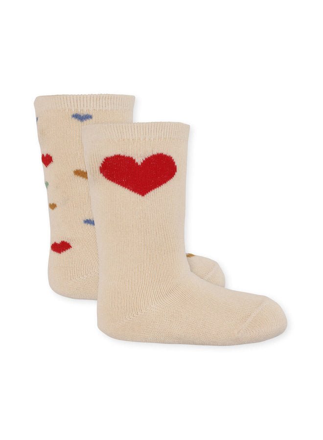 Konges Sløjd® Jacquard zokni - Hearts - OduStore - Alsóruházat - Konges Sløjd