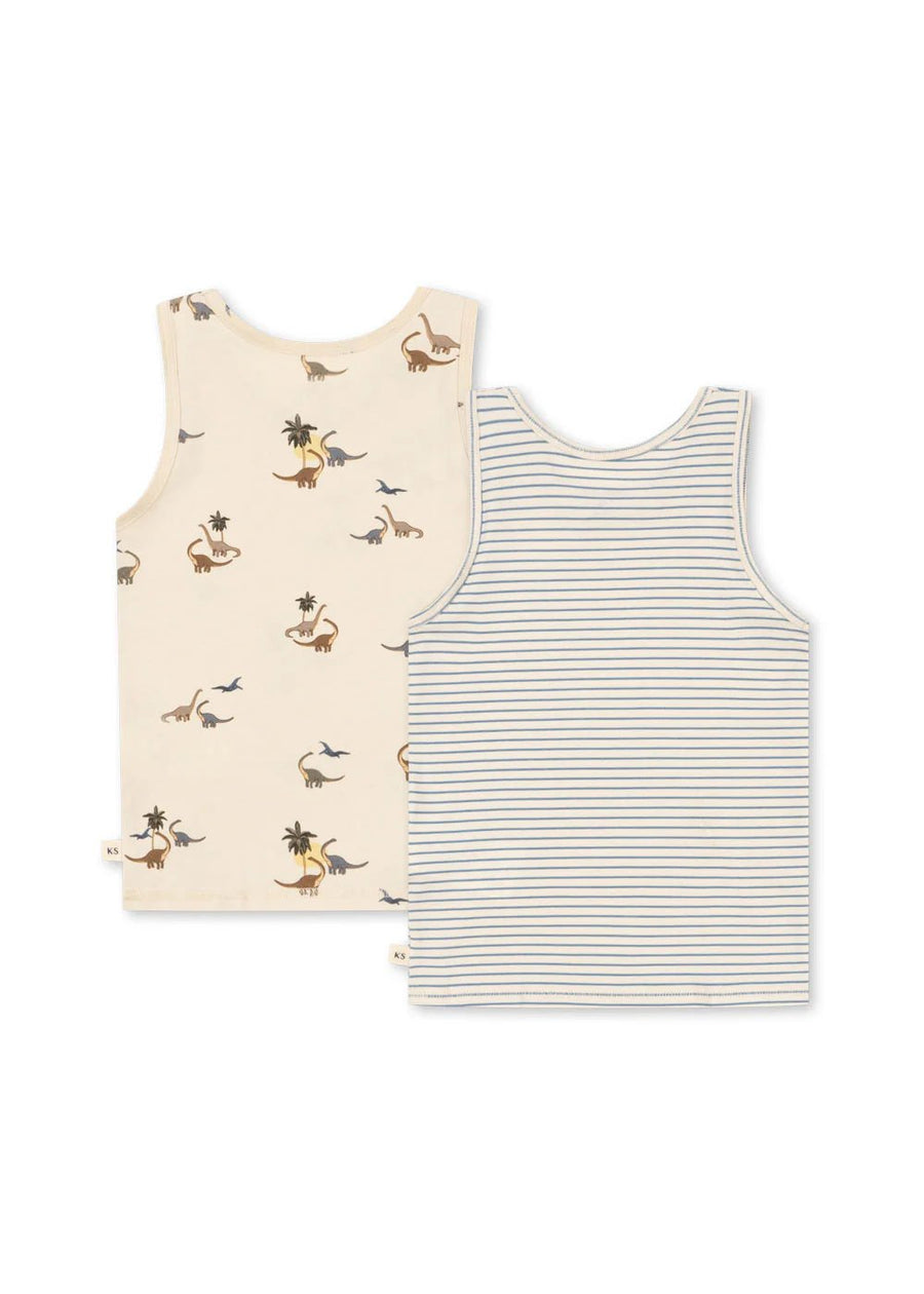 Konges Sløjd® Kétdarabos Ujjatlan Póló - Kubi / Stripe bluie - Konges Sløjd - Felsőruházat - OduStore