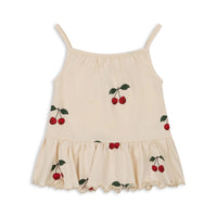 Konges Sløjd® Lin Frill top - Ma grande cerise - Konges Sløjd - Pólók, ingek - OduStore