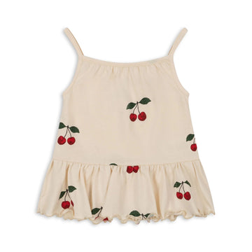 Konges Sløjd® Lin Frill top - Ma grande cerise - Konges Sløjd - Pólók, ingek - OduStore