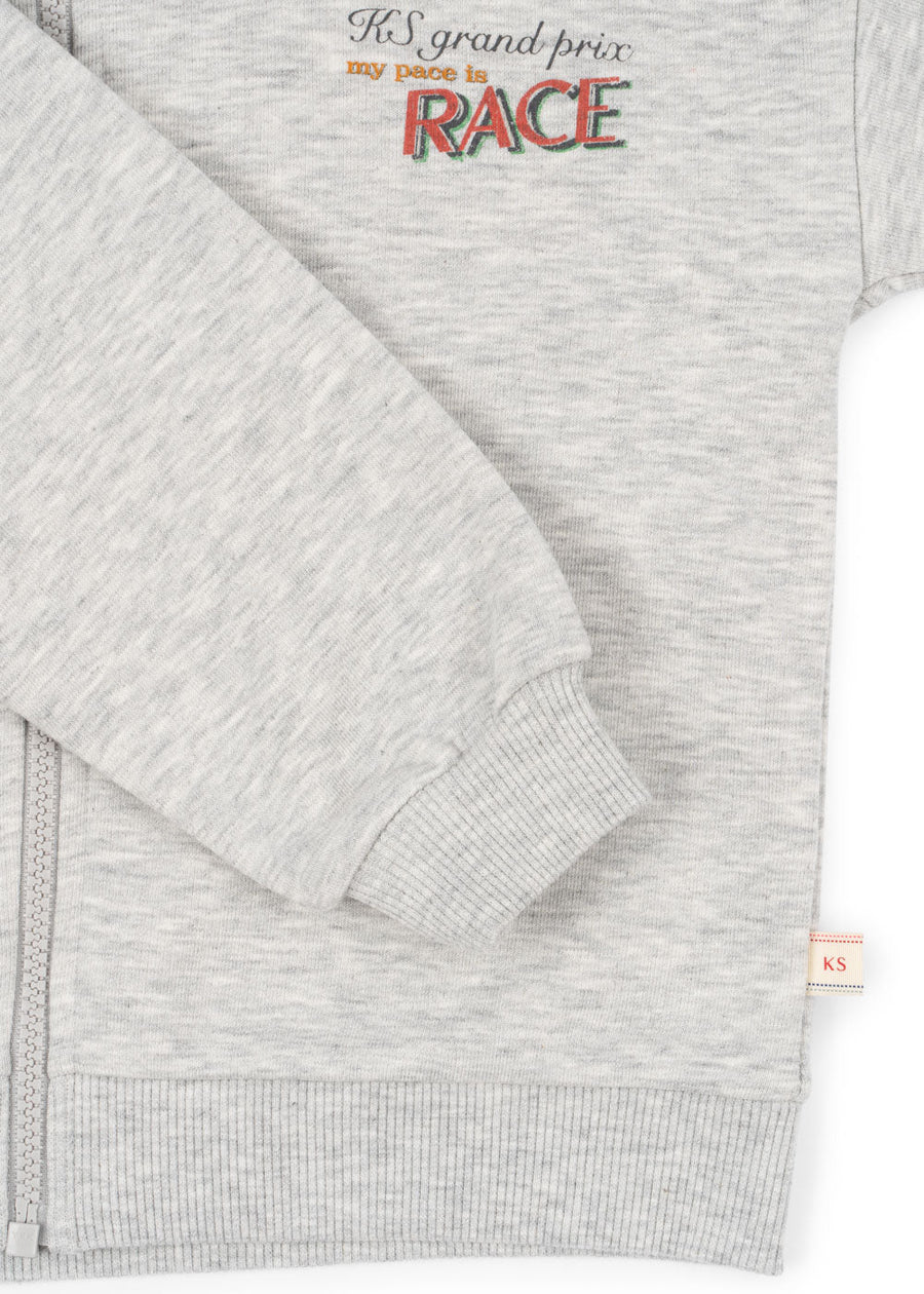 Konges Slojd® Lou Sweat kapucnis pulóver - Grey melange - Konges Sløjd - Felsők és pulóverek - OduStore