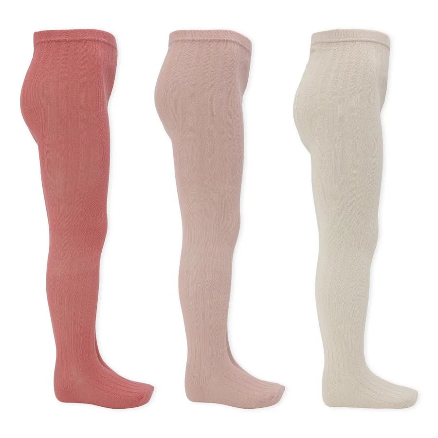 Konges Sløjd® Rib harisnya - Desert rose/creme rose/rose - Konges Sløjd - Alsóruházat