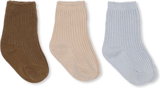 Konges Sløjd® Rib zokni - Bronze Brown Mix 17/18 - Konges Sløjd - Alsóruházat - OduStore