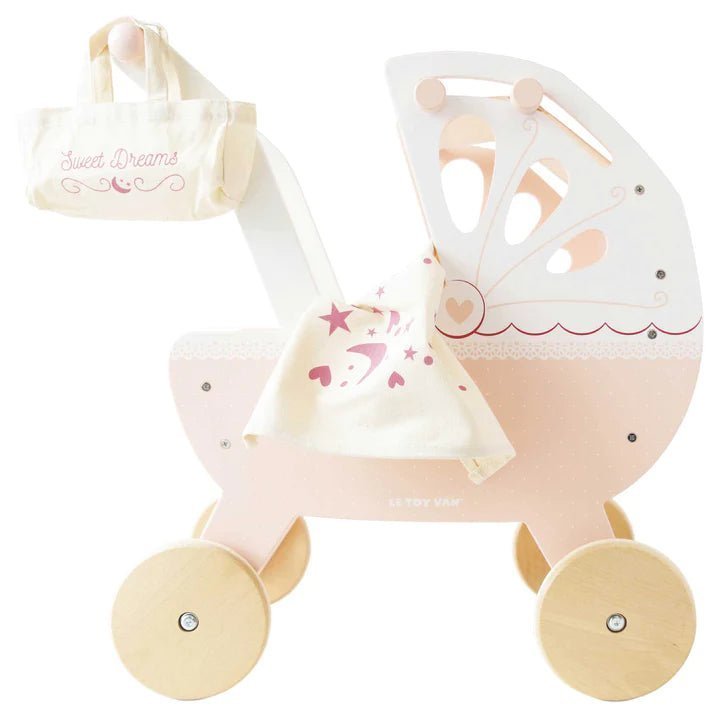 Le Toy Van® Babakocsi Dream pram - Púder - Le Toy Van - Játékbabák