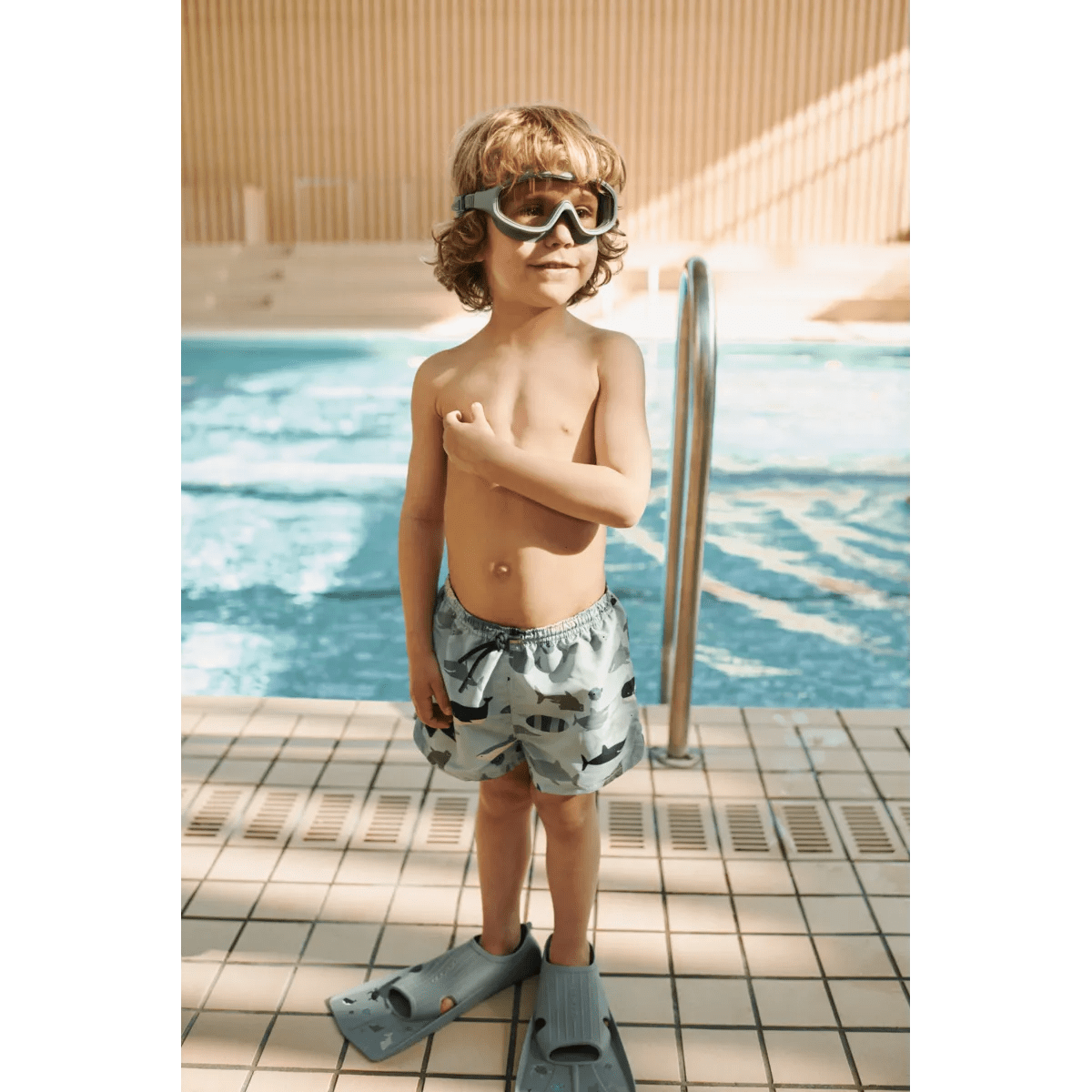 Liewood Aiden mintás fürdőnadrág - Shark / Dove blue - Liewood - Alsóruházat