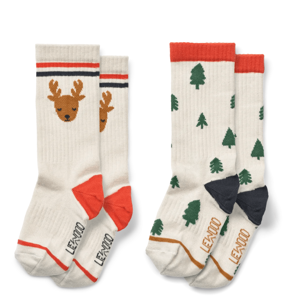 Liewood® Anette zokni - Holiday reindeer / Trees sandy mix - Liewood - Alsóruházat - OduStore