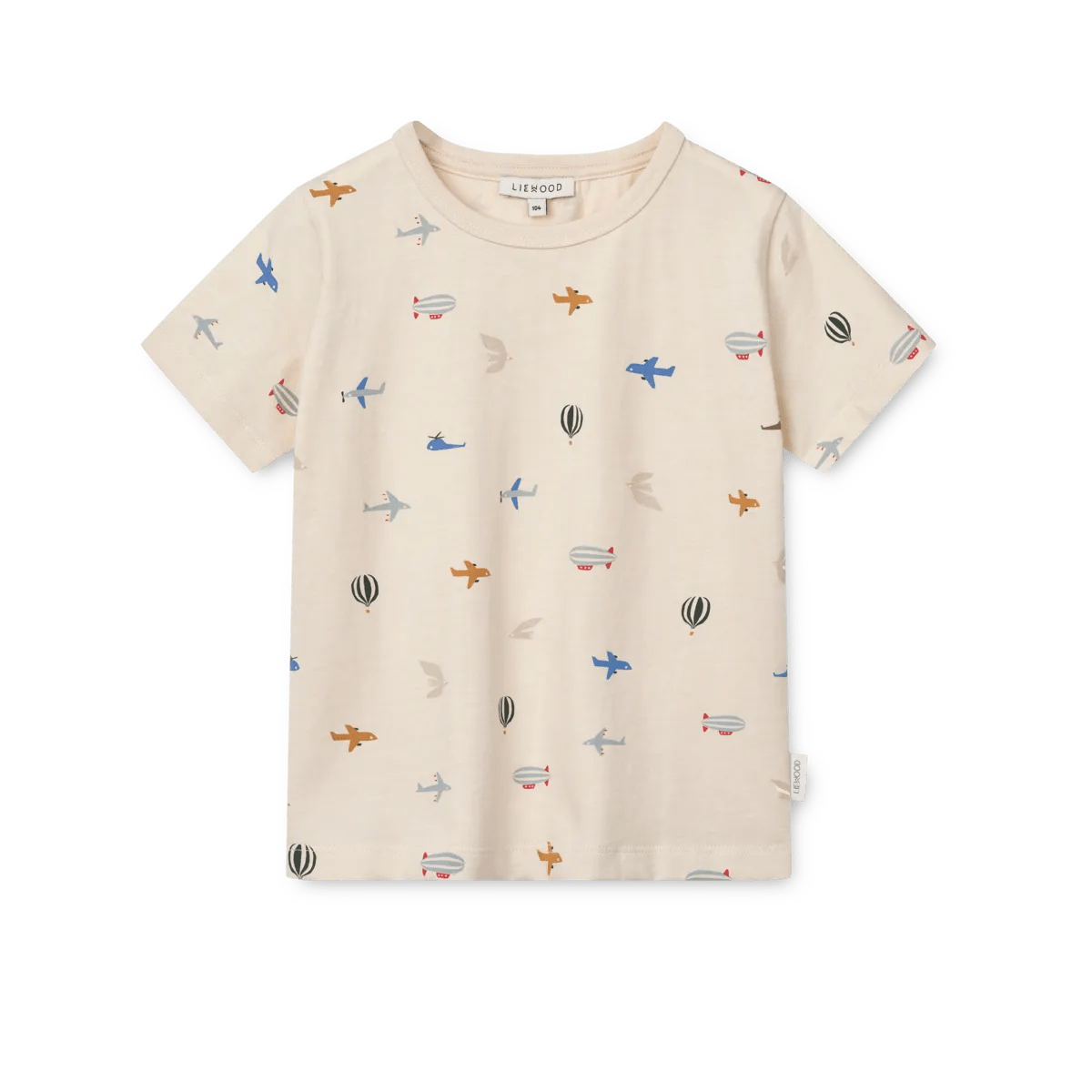 Liewood® Apia Placement rövid ujjú póló - Aviator / Ecru - Liewood - Pólók, ingek - OduStore