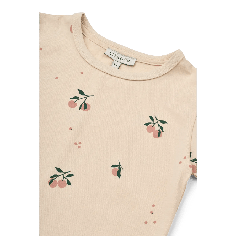 Liewood® Apia Placement rövid ujjú póló - Peach / Sea shell - Liewood - Pólók, ingek - OduStore