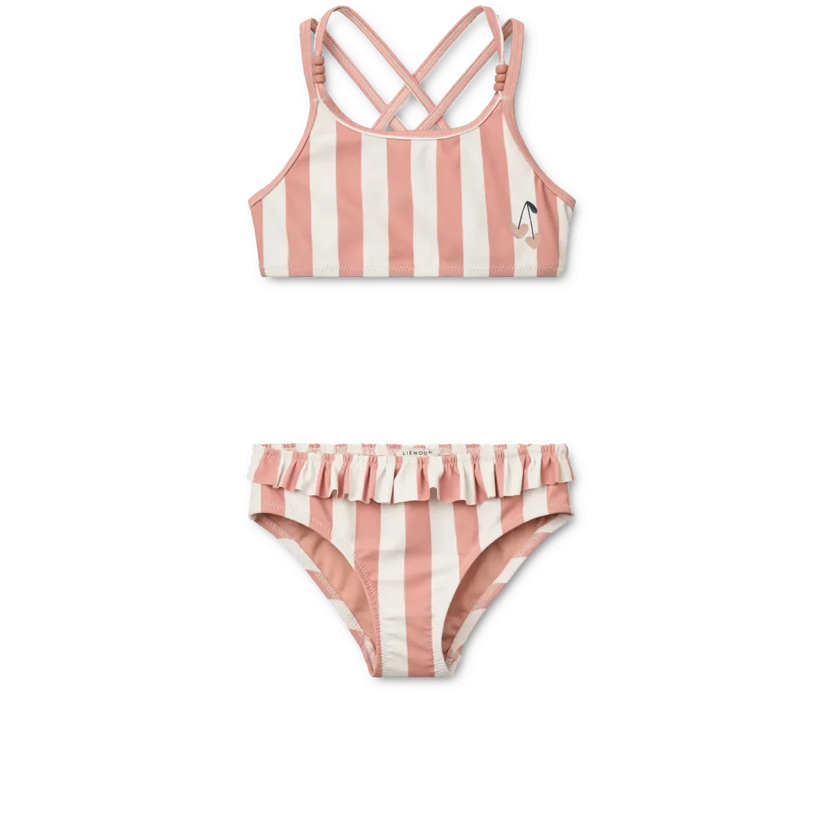 Liewood Belle csíkos bikini - Coral blush / Creme de la creme stripe - Liewood - Nyári kellékek
