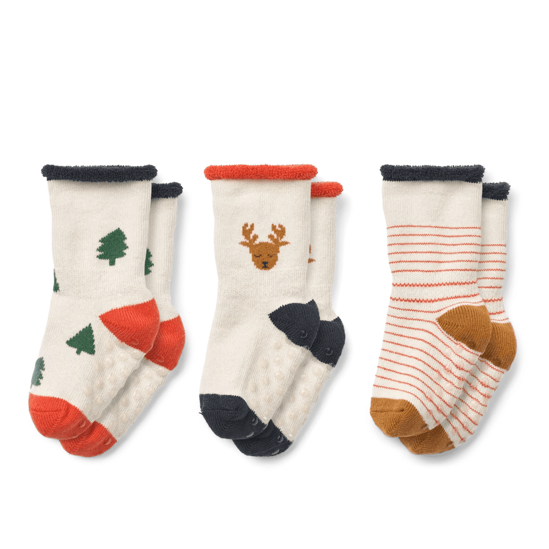 Liewood® Eloy csúszásgátló zokni - Holiday reindeer / Sandy mix - Liewood - Alsóruházat - OduStore