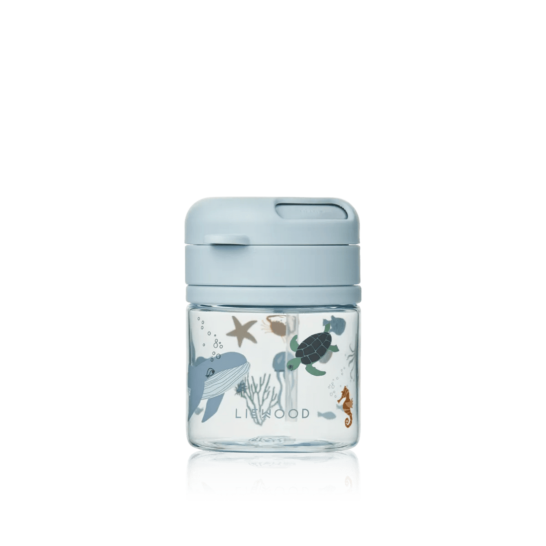 Liewood® Pavia Tritan szívószálas pohár 280 ml - Sea creature / Sandy - Liewood - Kulacs - OduStore