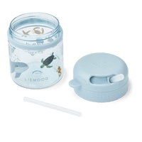 Liewood® Pavia Tritan szívószálas pohár 280 ml - Sea creature / Sandy - Liewood - Kulacs - OduStore