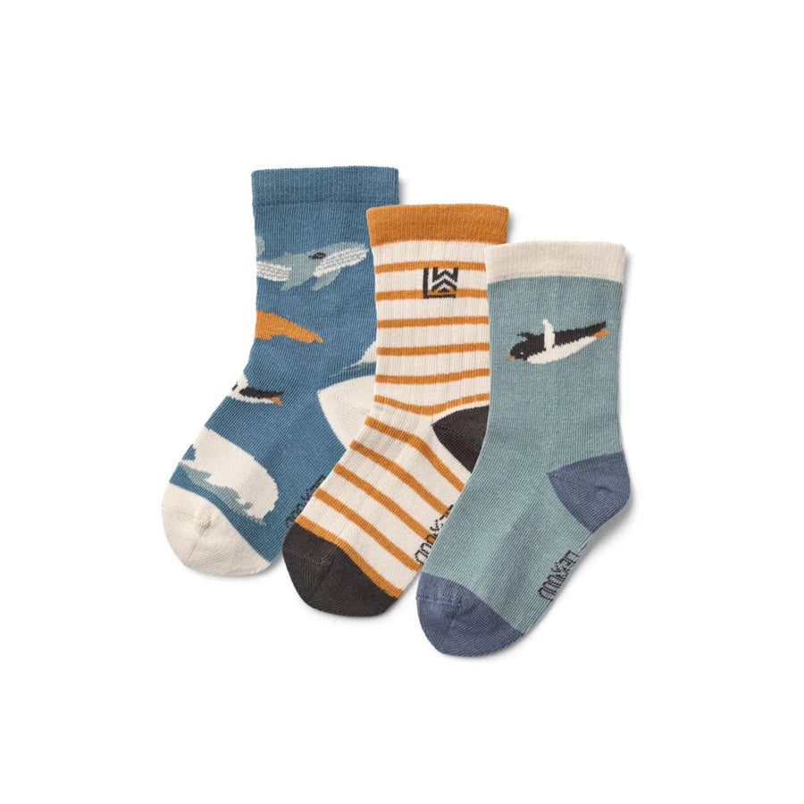 Liewood® Silas zokni 3db - os - Arctic Sea / Ocean view - Liewood - Alsóruházat - OduStore