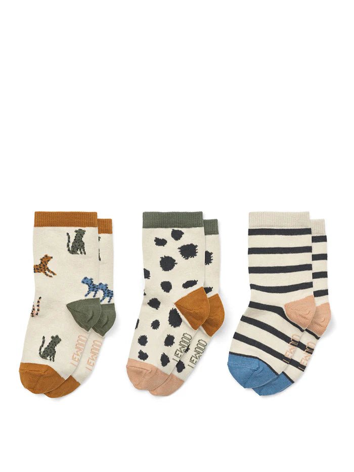 Liewood® Silas zokni 3db - os - Leopard / Sandy - Liewood - Alsóruházat - OduStore
