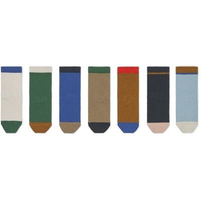 Liewood®Silas Zokni szett 7 pack - Blue multi mix - Liewood - Alsóruházat - OduStore