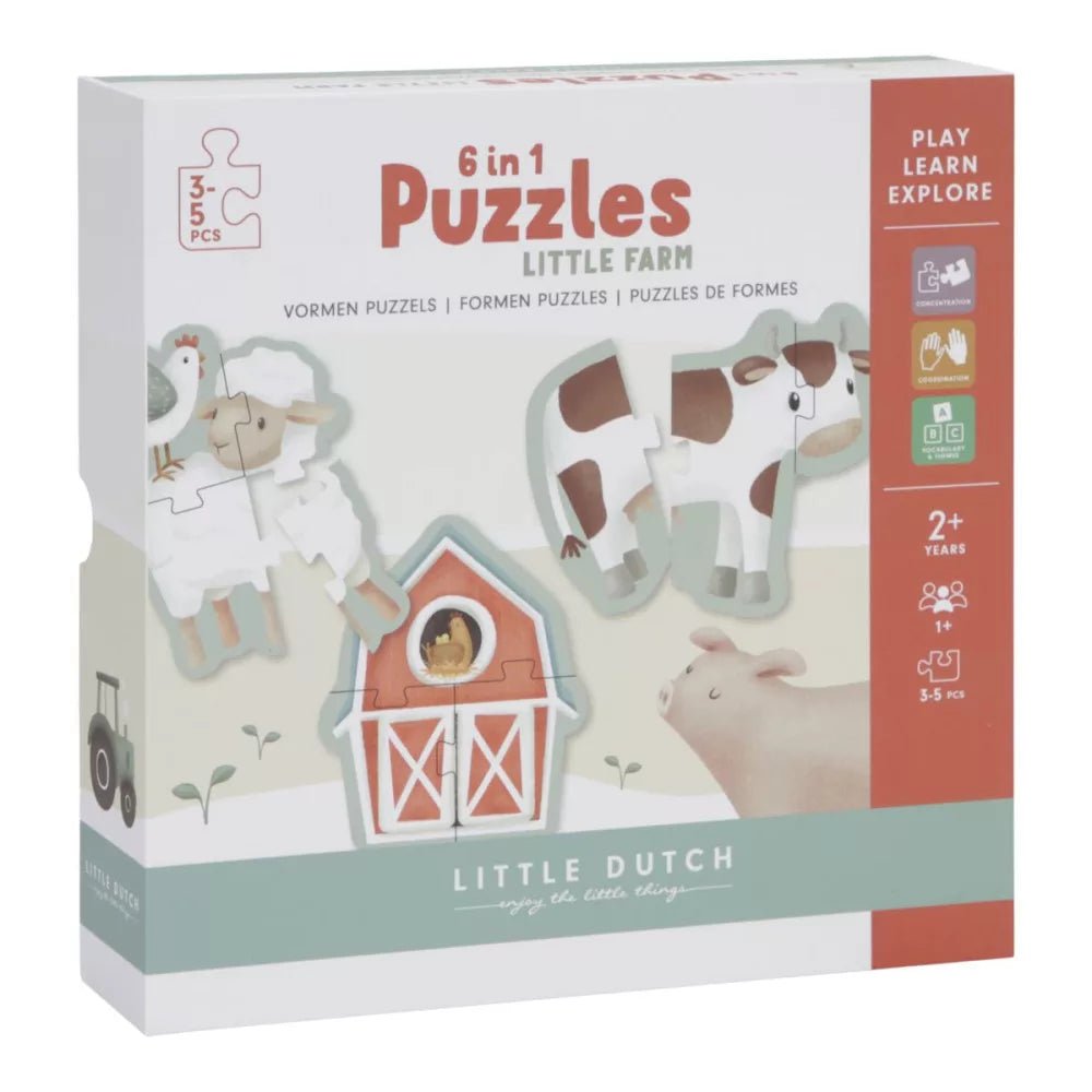 Little Dutch® 6 in 1 kirakó - Little Farm - Little Dutch - Gyerekjátékok - OduStore